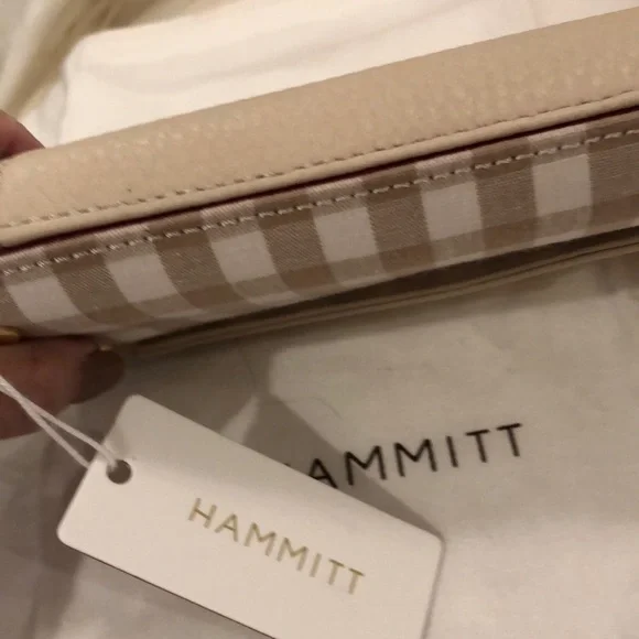 HAMMITT LEVY BENJAMIN CROSSBODY/CLUTCH/SHOULDER in Dandelion Gingham NWT - Picture 3 of 10